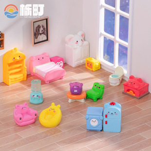 Micro Landscape Cartoon Creative Small Furniture Ornaments DIY Living Room Bedroom Doll House Decoration Accessories Desktop Small Ornaments