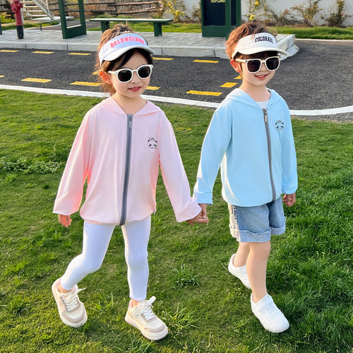Summer children's clothing children's ice silk skin clothing for boys and girls breathable baby air conditioner jacket outerwear children's clothing for middle and small children