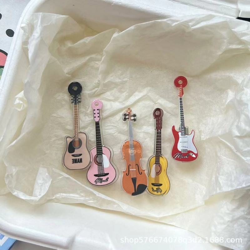 国境を越えたアクリル新アニメ電音ギター冷蔵庫に復古楽器冷蔵庫磁石を貼り、早教磁気貼り|undefined