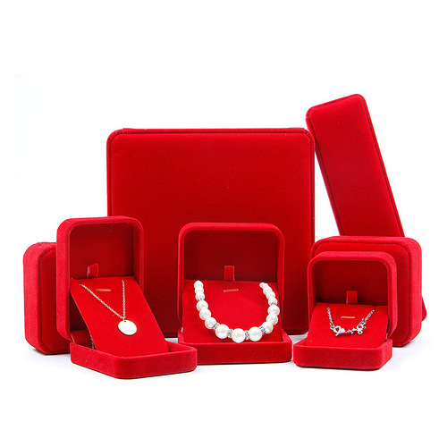 Fleece Jewelry Box, Ring, Bracelet, Necklace, Earring, Chain, Pendant, Accessory Packaging Box, Wholesale