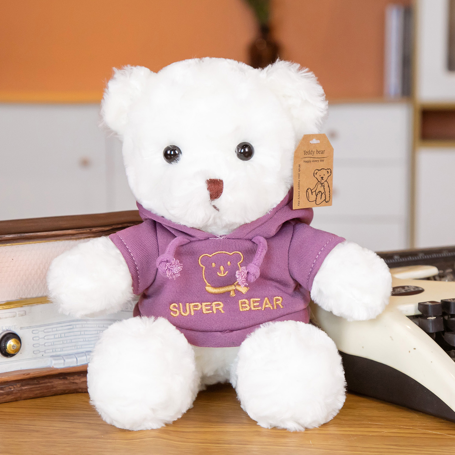 Lindo oso de peluche abrazo oso muñeca de peluche suéter de juguete muñeca de oso Ragdoll máquina de agarre Lanzamiento de boda