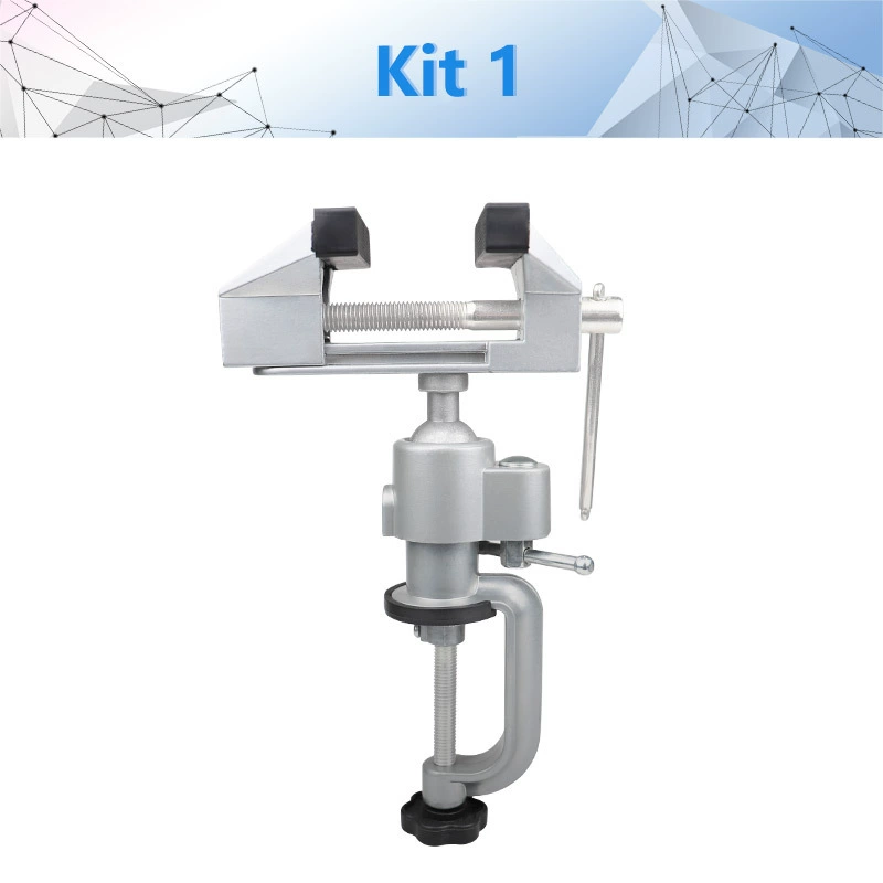 Aluminum alloy 360-degree rotating small vise Household universal rotating small vise Hardware tools wholesale