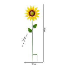 跨境户外铁艺仿真花庭院别墅草坪向日葵装饰插件摆件造景装饰品