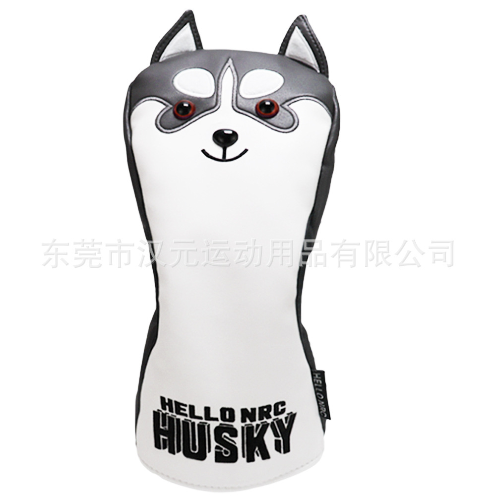 Fabricante OBM e-commerce Golf Club de madera Manga Club cabeza protección lindo Husky headcover