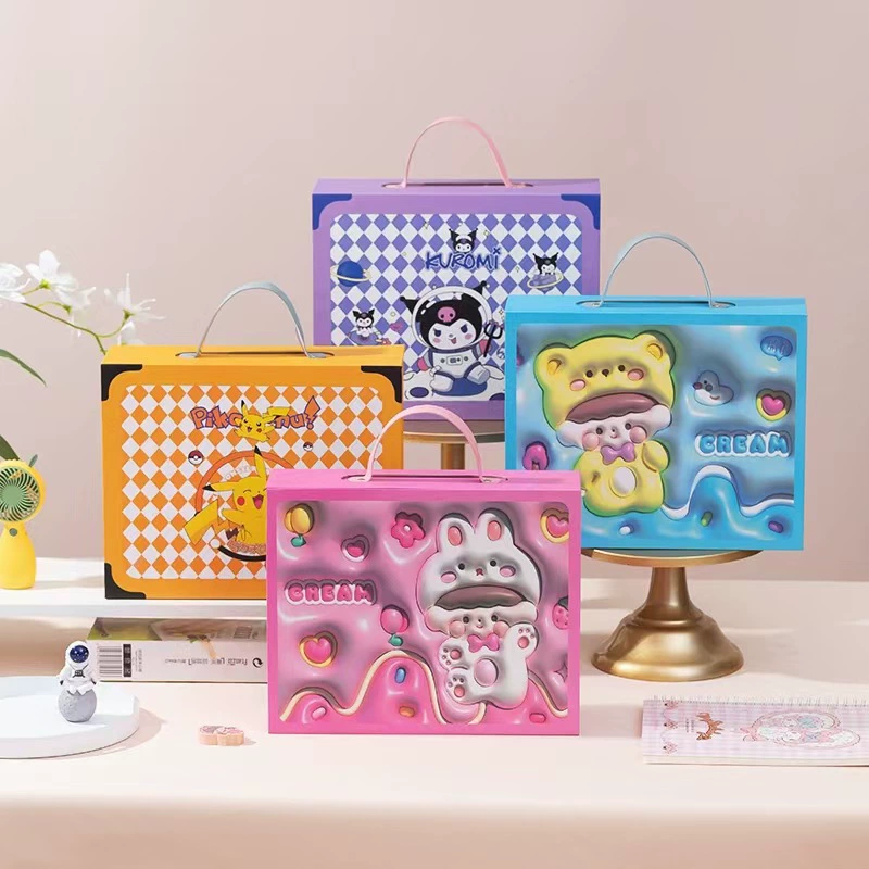 Детская подарочная коробка с героями мультфильмов на первый день рождения, подарочная коробка на день рождения, детская 100-дневная банкетная сувенирная подарочная коробка