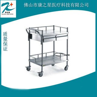 厂家供应KX-B24 不锈钢双层手推车 医院护士用器械推车