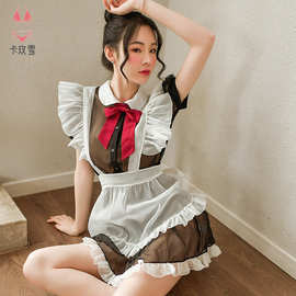 卡玫雪性感情趣COS女仆围裙绑带制服洛丽塔演出制服角色扮演 1295