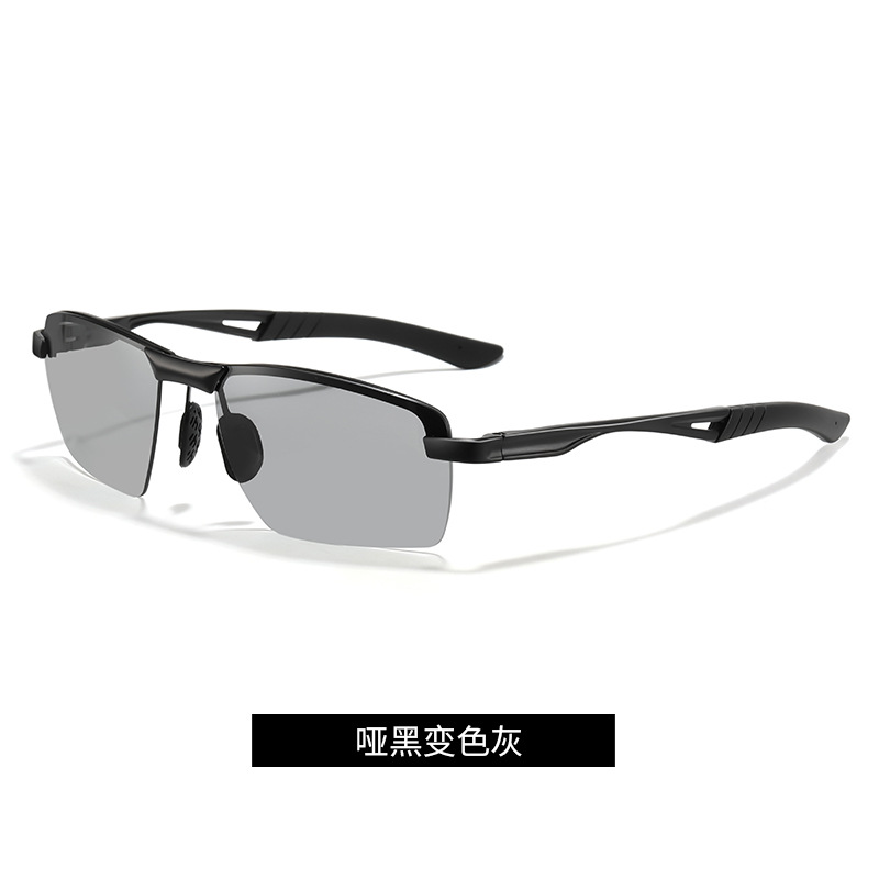 Nuevas gafas de sol para hombre con patillas de aluminio-magnesio, gafas de sol polarizadas de medio marco, gafas de pesca 3391, gafas de sol para conducir para hombre.