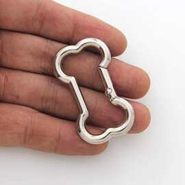 骨头形弹簧扣狗扣diy挂件合金弹簧圈箱包服饰配件首饰项链吊坠