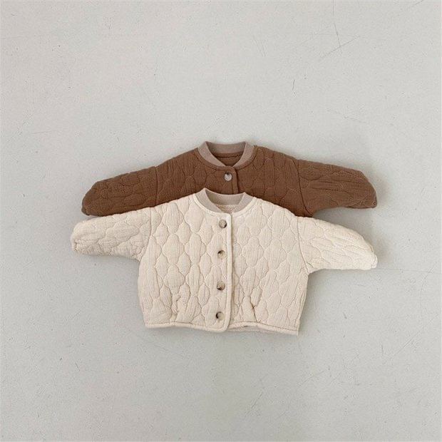 Chaqueta acolchada con foro polar para niños, ropa de invierno para bebés/niños pequeños, chaqueta acolchada gruesa, parte superior estilo coreano, cárdigan grueso para bebés, chaqueta gruesa