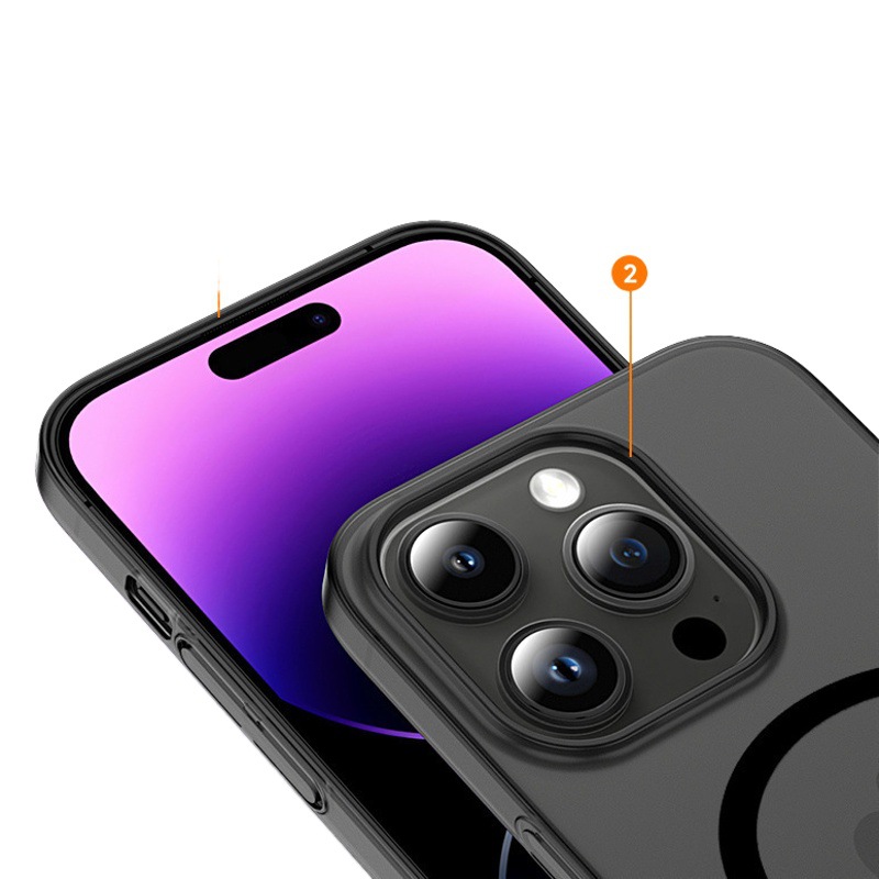 Funda magnética esmerilada para iPhone 17, funda rígida magnética anticaídas con efecto niebla de hielo para Apple 15PROMAX 16