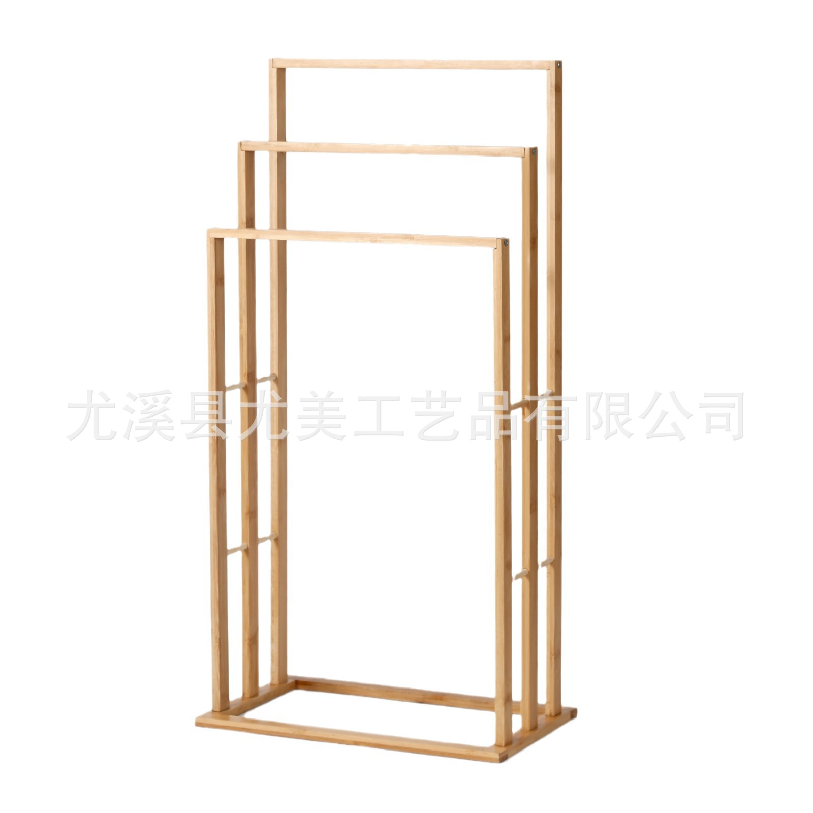 Toallero de bambú Toallero de piso de baño simple Estante de baño extraíble Estante de baño Soporte de trapo sin perforación