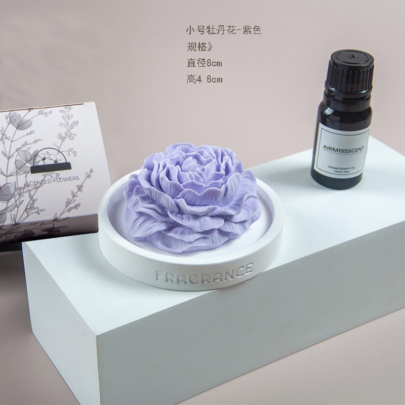 卸売り刺繍花香薫石膏拡香石高級感室内持続家庭用アロマ香薫置物お土産|undefined