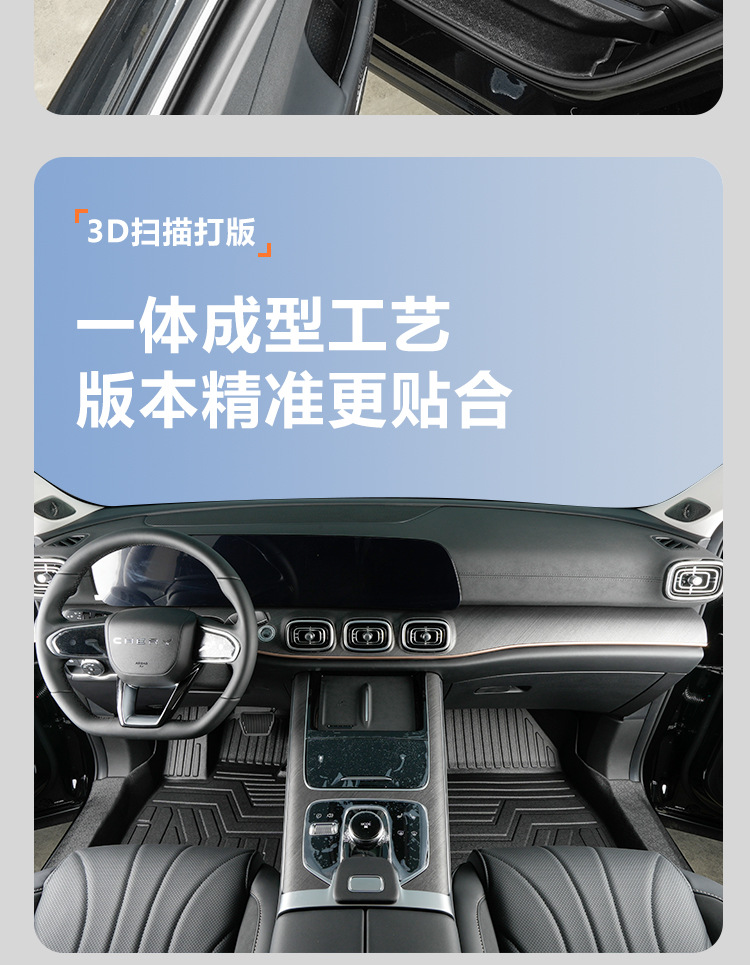 Suitable for Chery 23-26 Models Tiggo 9 Five-Seater and Seven-Seater C-Dm Full Surround Tpe Car Floor Mats and Carpets