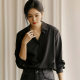 Women's Korean-style Loose Commuting All-match White Shirt POLO Collar Top