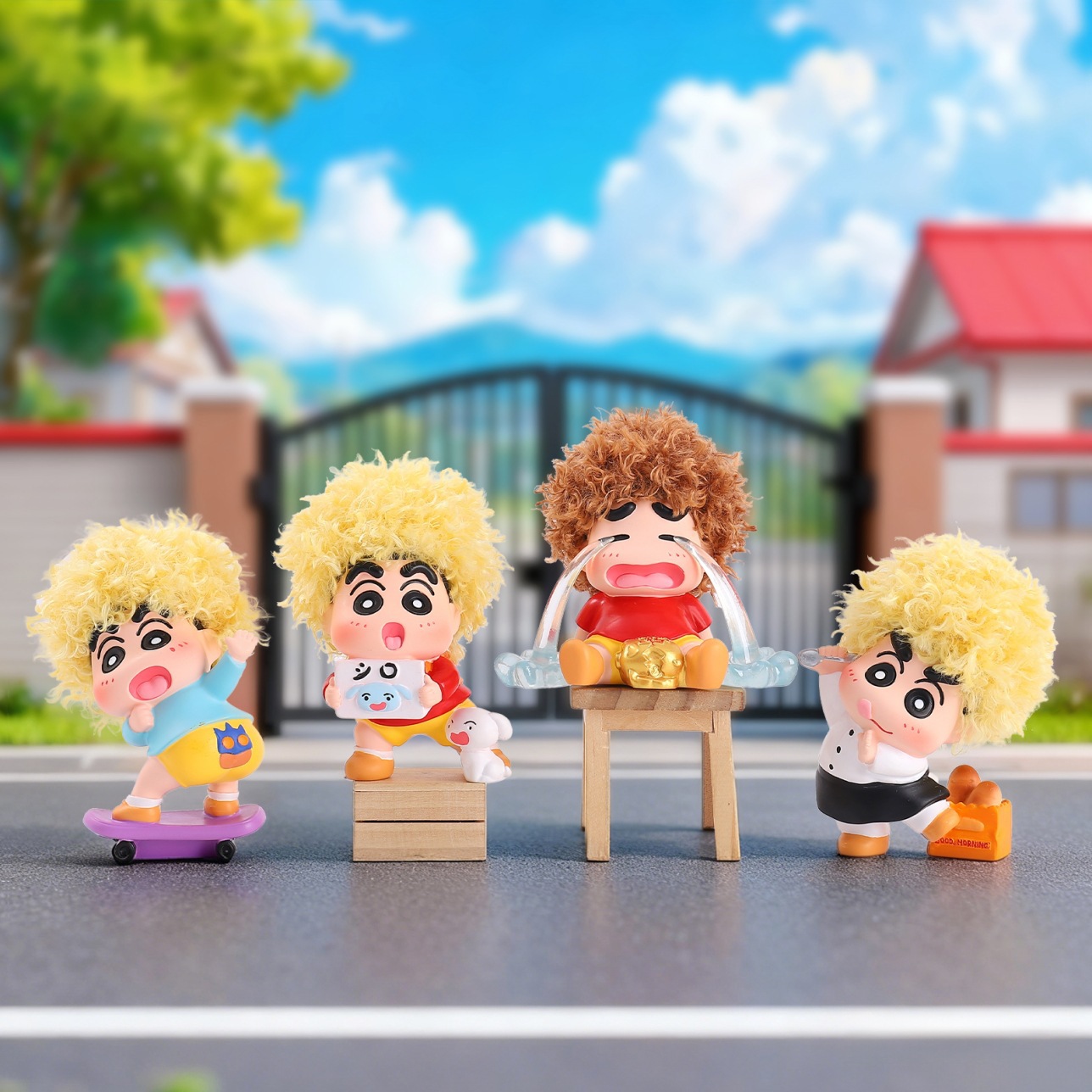 Trendy Influencer Picks Hot-Selling New Sauce Light Wave Afro Blind Box Cute Trendy Desktop Decoration Entryway Ornament