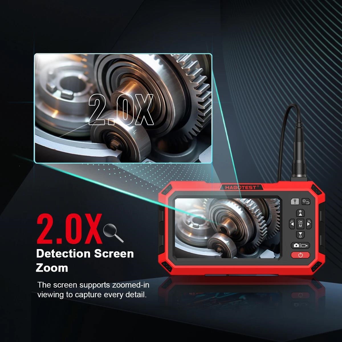 HABOTEST Taşınabilir HD Endüstriyel Borescope 4.3 İnç Ekranlı Boru Oto Onarım Su Geçirmez Kamera