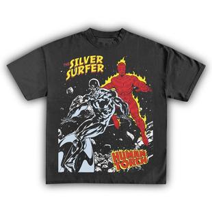 �W�aŮ�b����T��THE SILVER SURFER VS. HUMAN TORCH TEE, For Me