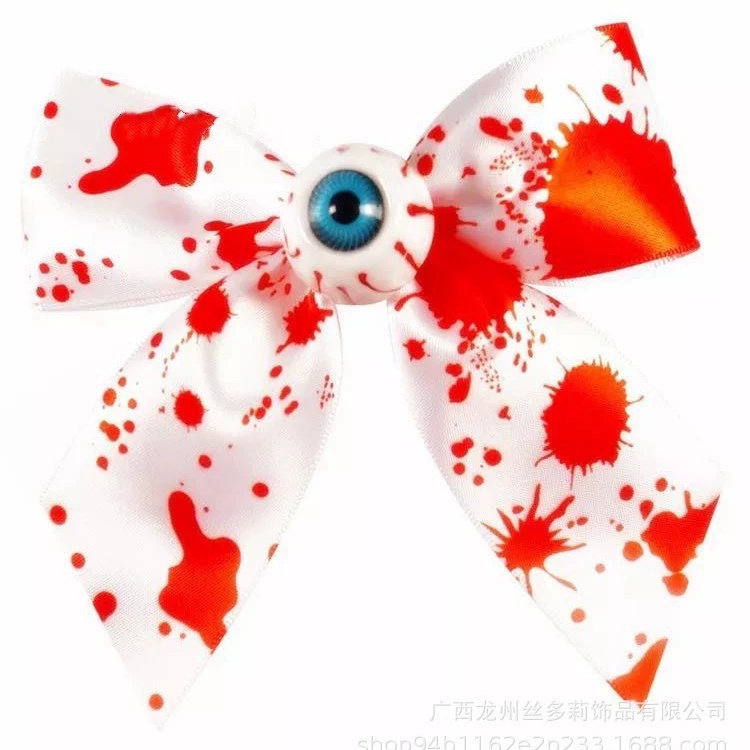 Cloth, beads with bow, hairgrip, halloween