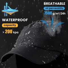 GTX户外防水帽防晒EPTFE防水薄膜登山骑行弯檐鸭舌帽可调节棒球帽