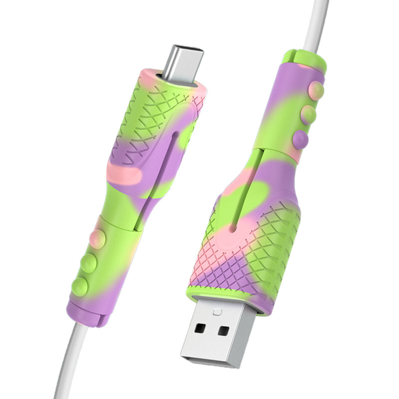 磁吸数据线保护套家用整理用具理线器手机充电线绕线器防宠物咬断