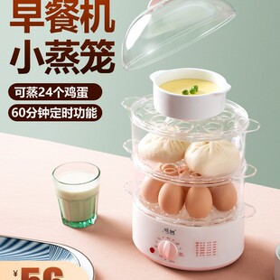 Small Electric Steamer with Timer, Multifunctional Household Plug-In Steam Cooker, Double-Layer, Three-Layer, Multi-Layer Transparent Breakfast Machine, Multi-Purpose