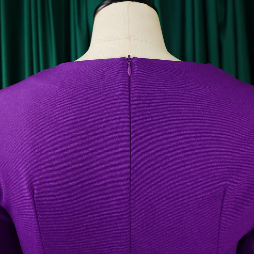 Autumn and winter women's new long-sleeved elegant temperament OL ruffled V-neck tops and pants two-piece set_voghion.com