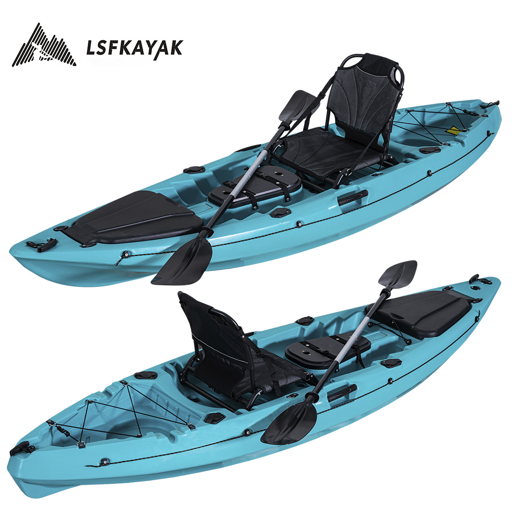 Single Platform boat rotational plastic kayak single seat boat single dual-purpose boat can be equipped with backrest or aluminum alloy seat