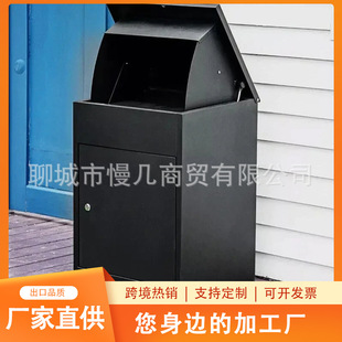 Cross-Border Mailbox Delivery Box Outdoor Parcel Box Mailbox Black and White Gray with Key Floor-Standing Inbox Express Mailbox