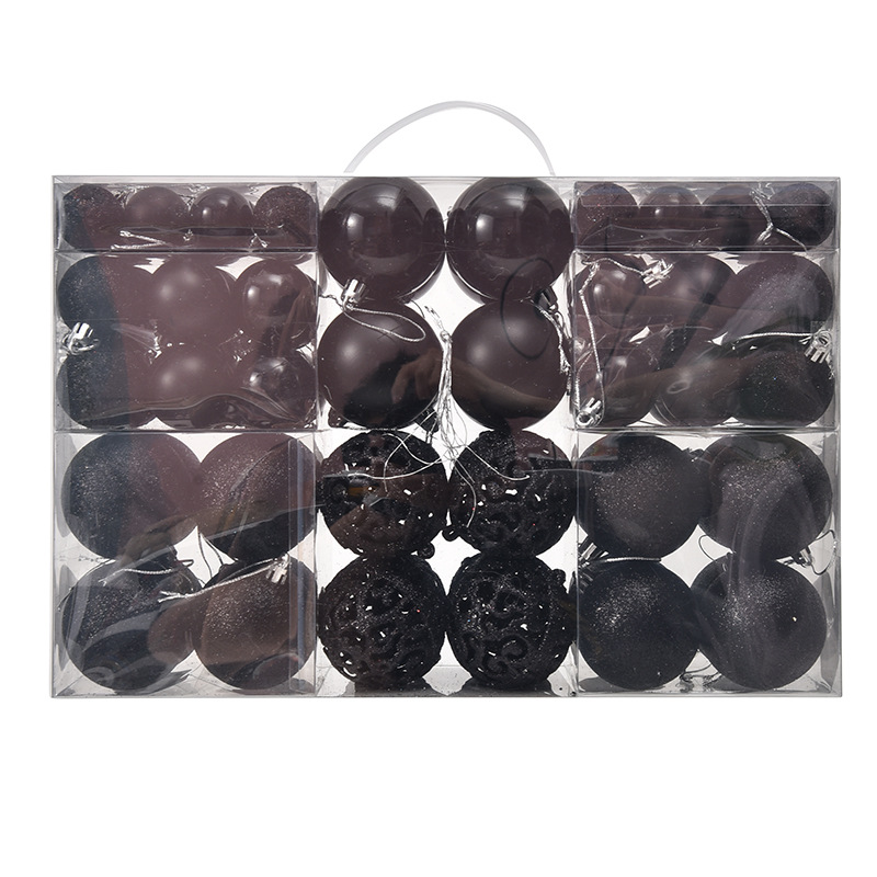 Ventas Directas de fábrica 3/4/6cm100pcs BOLA DE Navidad caja de regalo traje de galvanoplastia Bola de plástico hueco decoración de la Navidad