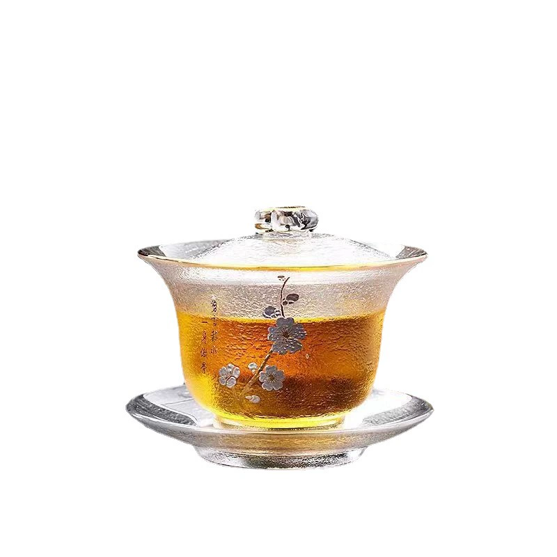 Japanese with a forged pattern glass set, tea cup