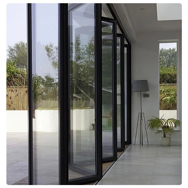 Wangpin Doors and Windows As2047 Certified Trackless Silent Minimalist Folding Door for Kitchen and Dining Room Space-Saving Aluminum Alloy