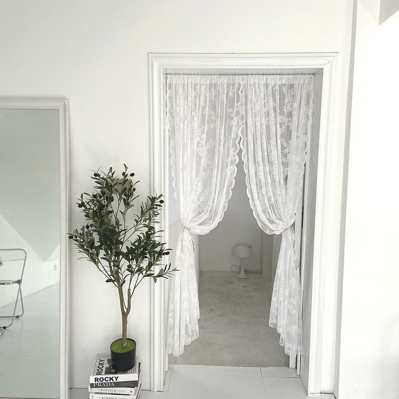 Cross-border white lace window curtain curtain decoration SHEIN factory TEMU lace curtain in stock generation hair Cross-border white lace window curtain curtain decoration SHEIN factory TEMU lace curtain in stock generation hair