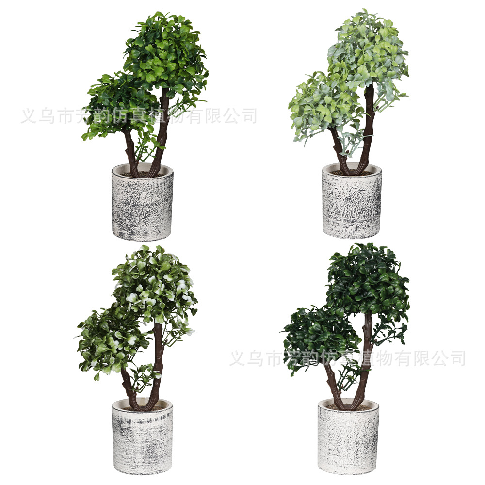 Planta de agua de lana de dos tenedores colgante de pared vertical transfronterizo planta verde artificial colgante de pared floral decoración suave Planta artificial boda flor falsa image 6