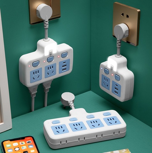 Multi-functional power strip socket household power strip multi-socket USB strip power strip multi-purpose converter plug
