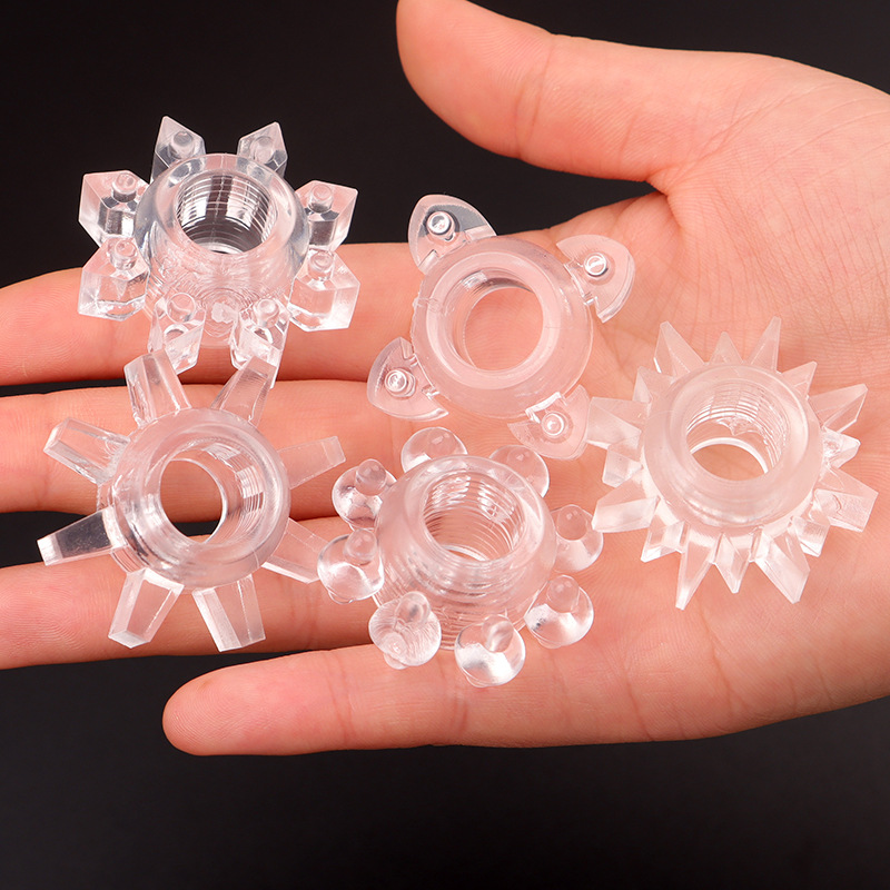 Sun Ring Spiked Textured TPE Cock Ring 5-Piece Set for Men — detail image 6