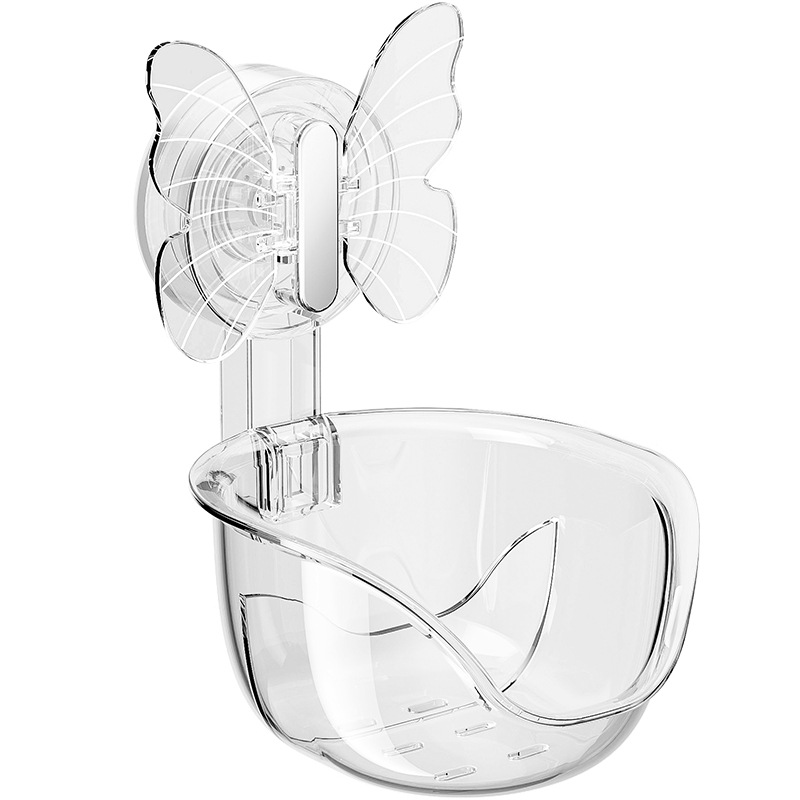 Mariposa ventosa polvo cajas de almacenamiento sin agujeros huevos de belleza cajas de lavado de aire colgadas en la pared almacenamiento en la pared image 6