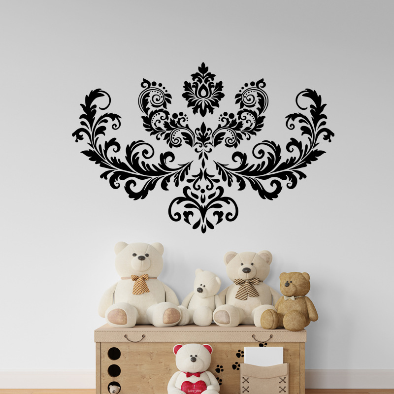 Black removable self-adhesive sticker PVC on wall