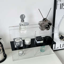 透明简约亚克力桌面化妆品香水置物架多层杯子香薰展示整理收纳架