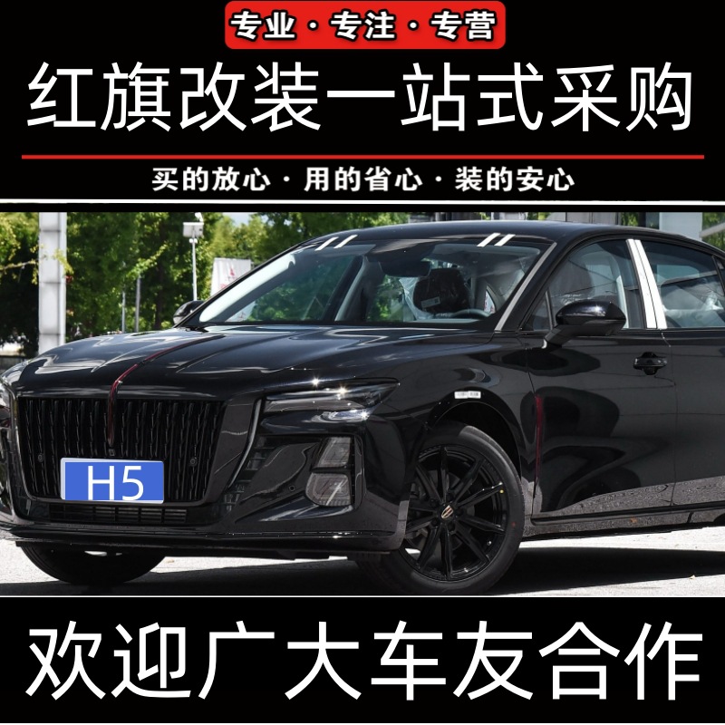 25款红旗h5旗标灯常亮模块解码器u型灯流光灯五件套带遥控4S同款