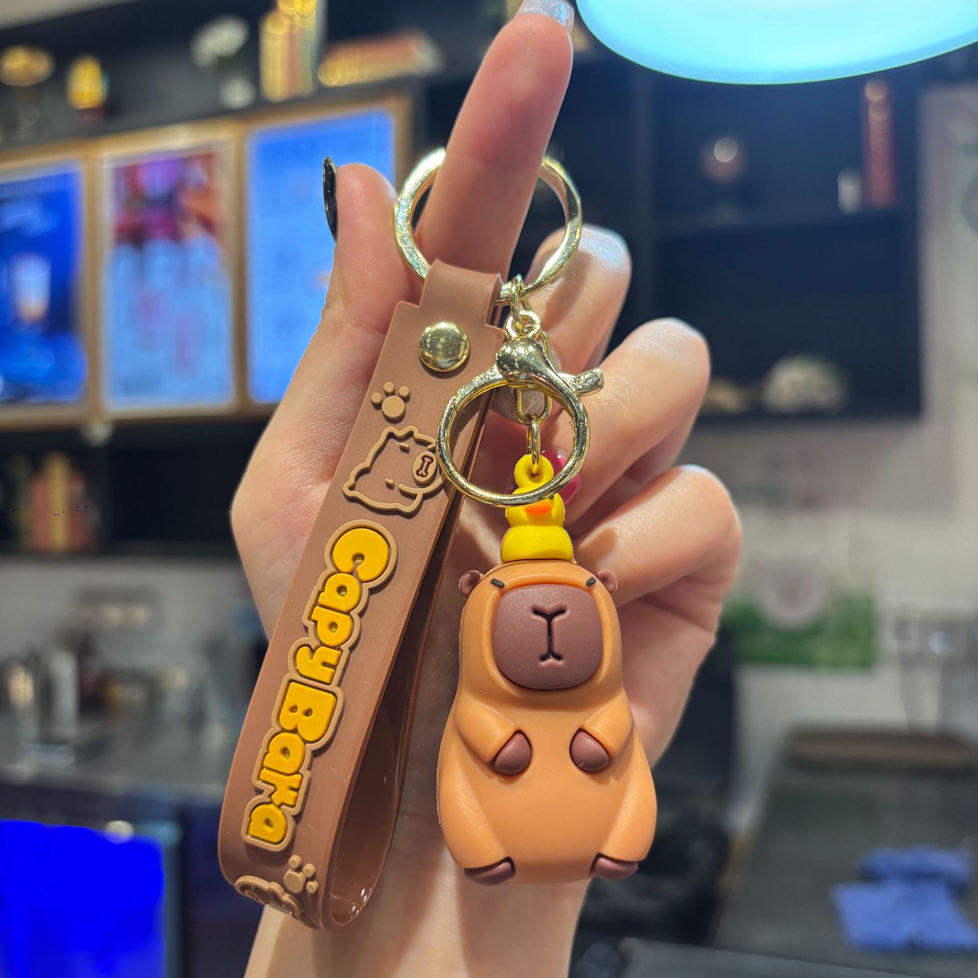 Neu Capybara PVC Plüsch Nette Student Rucksack Anhänger Auto Keychain Exquisite_voghion.com