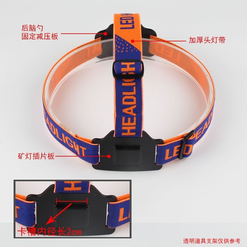 Thickened and durable elastic headband for mining lamps, adjustable head-mounted mining lamp strap, multifunctional accessory