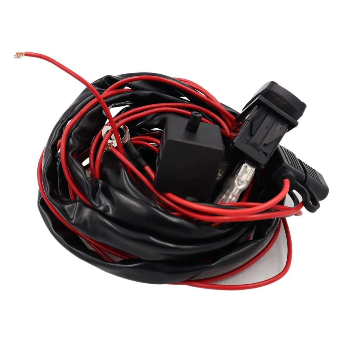 ATV UTV автомобиль рулевого управления жгут проводов с реле светодиодный свет джойстик переключатель поворотный сигнал комплект