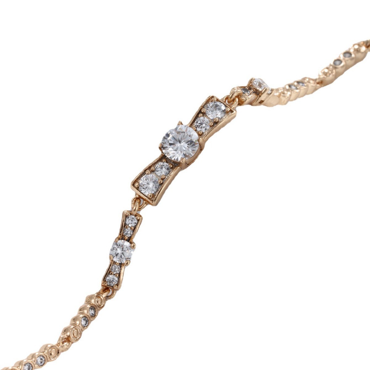 Virtual roto joyería geométrica redonda única pulsera de costura de diamantes al por mayor de moda europea y americana niñas de alta calidad pulsera de arco