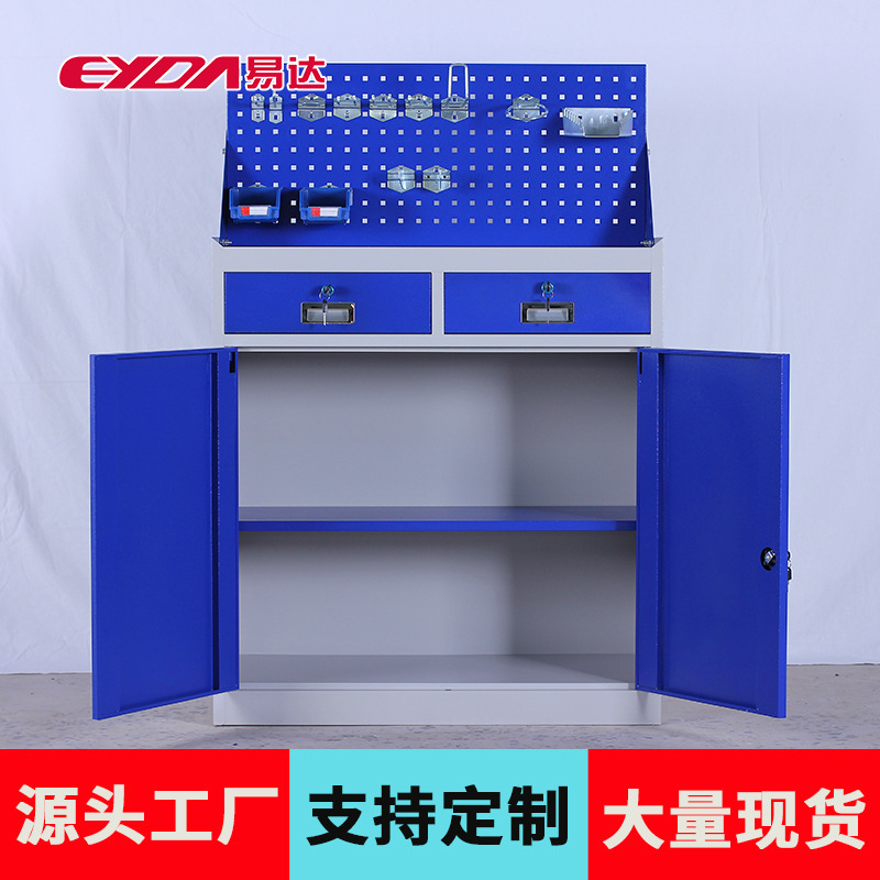 广州工厂车间重型维修钳工作台 工作桌抽屉式工具柜 置物柜工具车