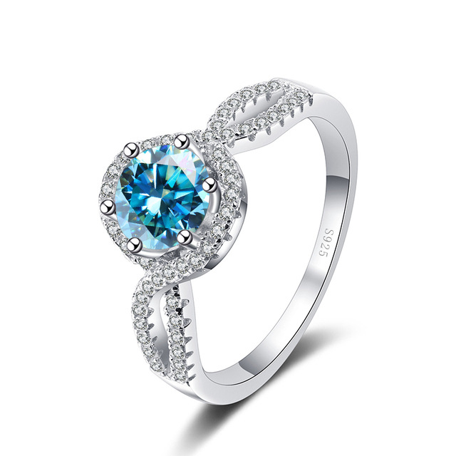 S925 anillo de plata esterlina para mujeres oro pt950 compromiso de matrimonio requisito 1 quilates fábrica de anillo de piedra de moissan al por mayor