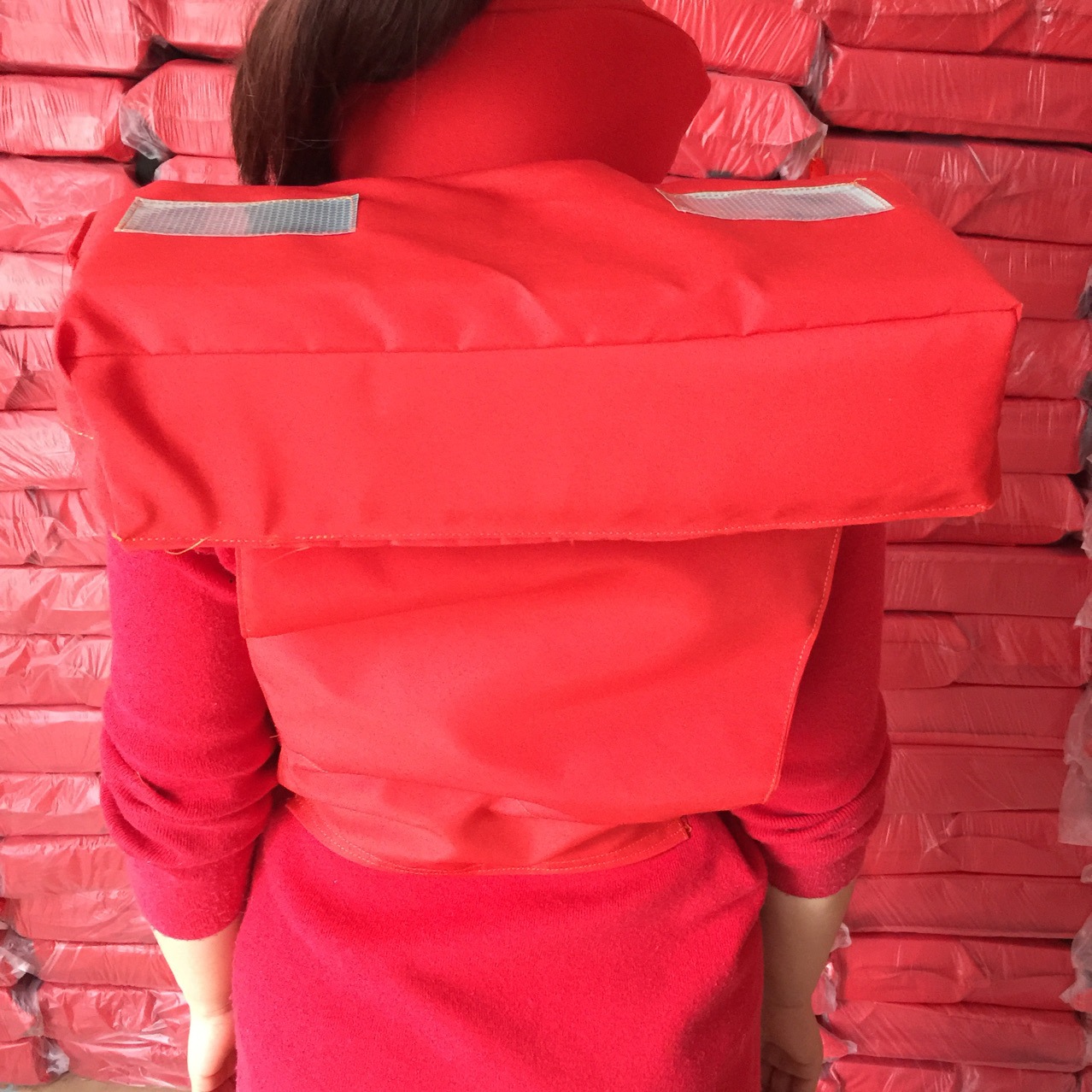 厂家供应 新标准渔检船检证书成人船用救生衣 150N浮力 防伪标签