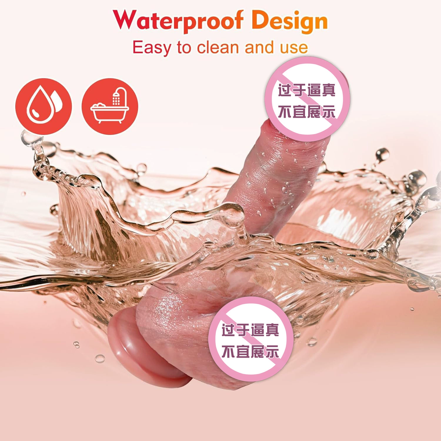 Realistic Suction Vibrator, Soft Feel, 22×4 cm, Remote-Controlled