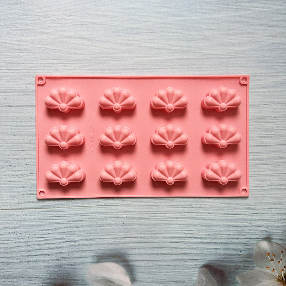 12 líneas de cinco hojas 128 molde de silicona pastel helado pudín molde de postre jabón utensilios