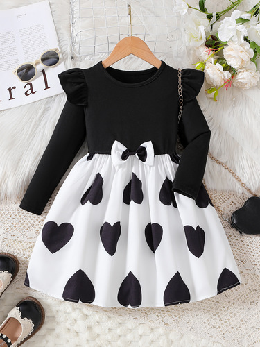 Children's autumn new children's wear Korean style long-sleeved princess dress sweet caring mesh dress